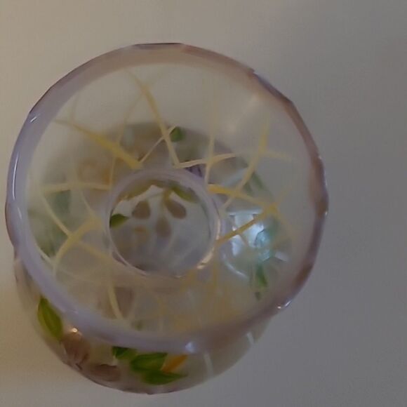 Tracy Porter Floral Painted Glass Vase - Picture 5 of 6